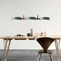 Nordic Flush-Mount Ceiling Light with Iron and Wood Finish