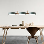 Nordic Flush-Mount Ceiling Light with Iron and Wood Finish