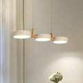 Nordic Flush-Mount Ceiling Light with Iron and Wood Finish