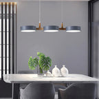 Nordic Flush-Mount Ceiling Light with Iron and Wood Finish