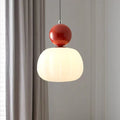 Nordic Pumpkin Ceiling Light — LED Pendant, Reinforced Glass Shade, Polished Metal Frame
