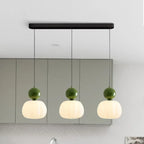 Nordic Pumpkin Ceiling Light — LED Pendant, Reinforced Glass Shade, Polished Metal Frame