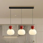 Nordic Pumpkin Ceiling Light — LED Pendant, Reinforced Glass Shade, Polished Metal Frame