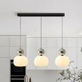 Nordic Pumpkin Ceiling Light — LED Pendant, Reinforced Glass Shade, Polished Metal Frame
