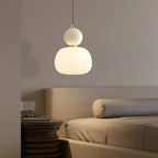 Nordic Pumpkin Ceiling Light — LED Pendant, Reinforced Glass Shade, Polished Metal Frame