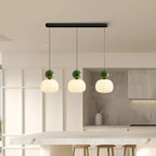 Nordic Pumpkin Ceiling Light — LED Pendant, Reinforced Glass Shade, Polished Metal Frame