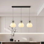 Nordic Pumpkin Ceiling Light — LED Pendant, Reinforced Glass Shade, Polished Metal Frame