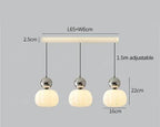 Nordic Pumpkin Ceiling Light — LED Pendant, Reinforced Glass Shade, Polished Metal Frame