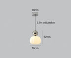 Nordic Pumpkin Ceiling Light — LED Pendant, Reinforced Glass Shade, Polished Metal Frame