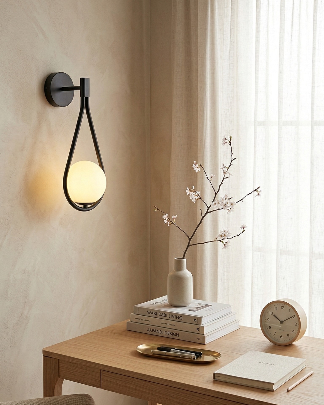 Nordic Wall Lamp with Glass Globe — Minimalist Lighting for Scandinavian Interiors