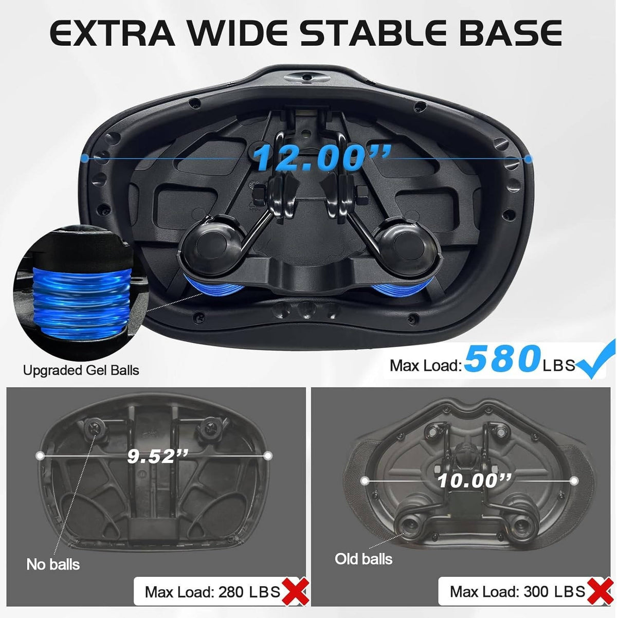 Noseless Bike Seat Cushion Wide Comfort Saddle, Extra Padded Bicycle Seat for Peloton Exercise Electric Cruiser Bikes Me