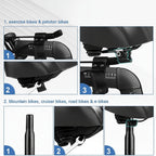 Noseless Bike Seat Cushion Wide Comfort Saddle, Extra Padded Bicycle Seat for Peloton Exercise Electric Cruiser Bikes Me