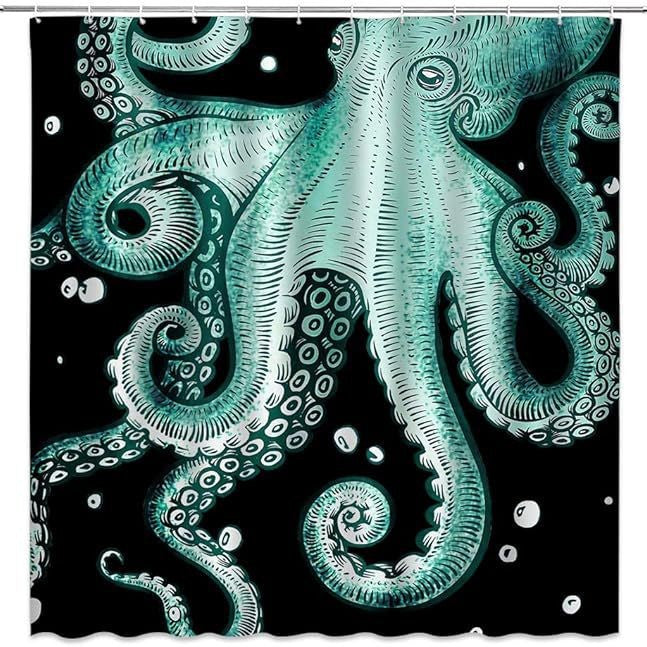 Ocean-Themed Art Shower Curtain