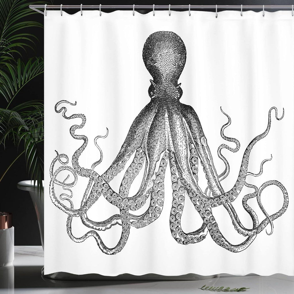 Ocean-Themed Art Shower Curtain