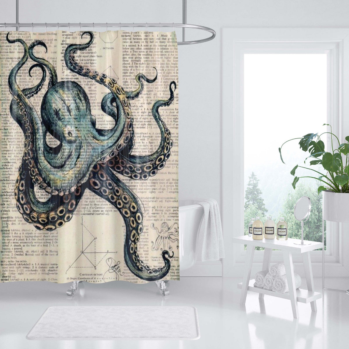 Ocean-Themed Art Shower Curtain
