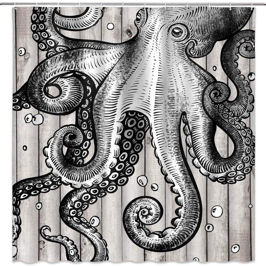 Ocean-Themed Art Shower Curtain
