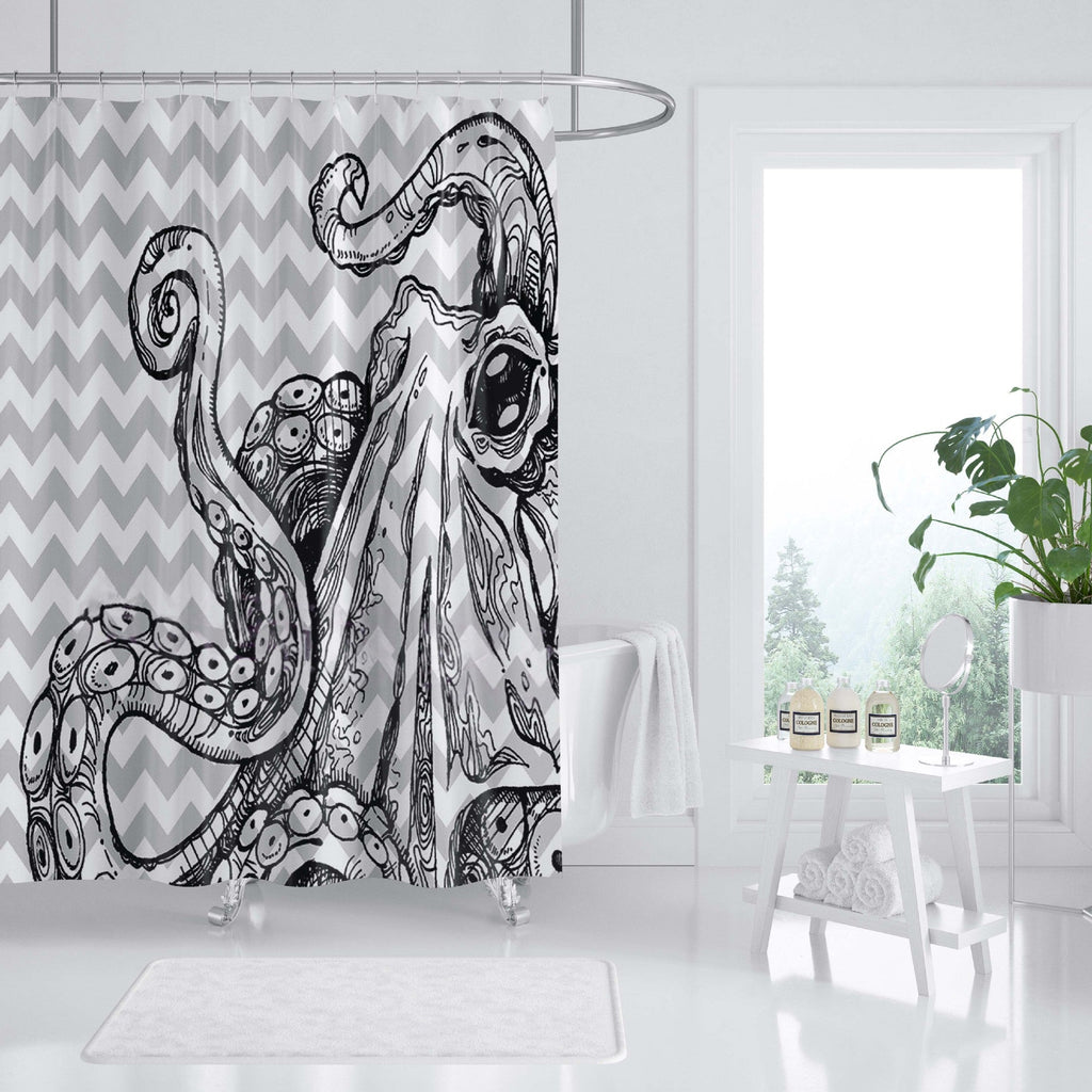 Ocean-Themed Art Shower Curtain
