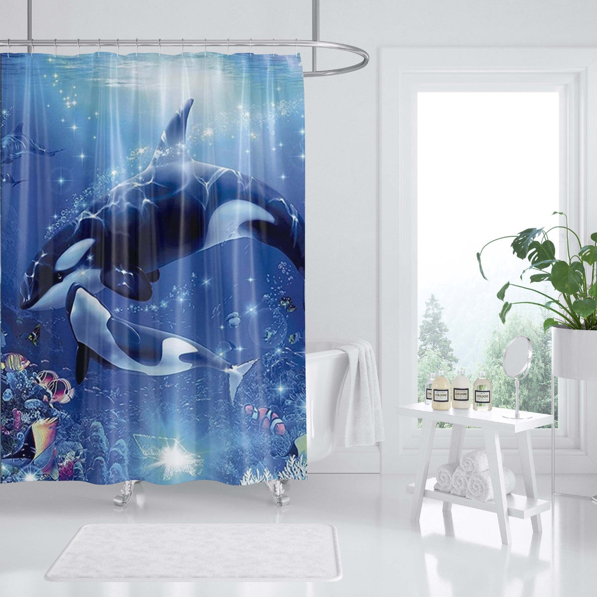 Ocean-Themed Art Shower Curtain