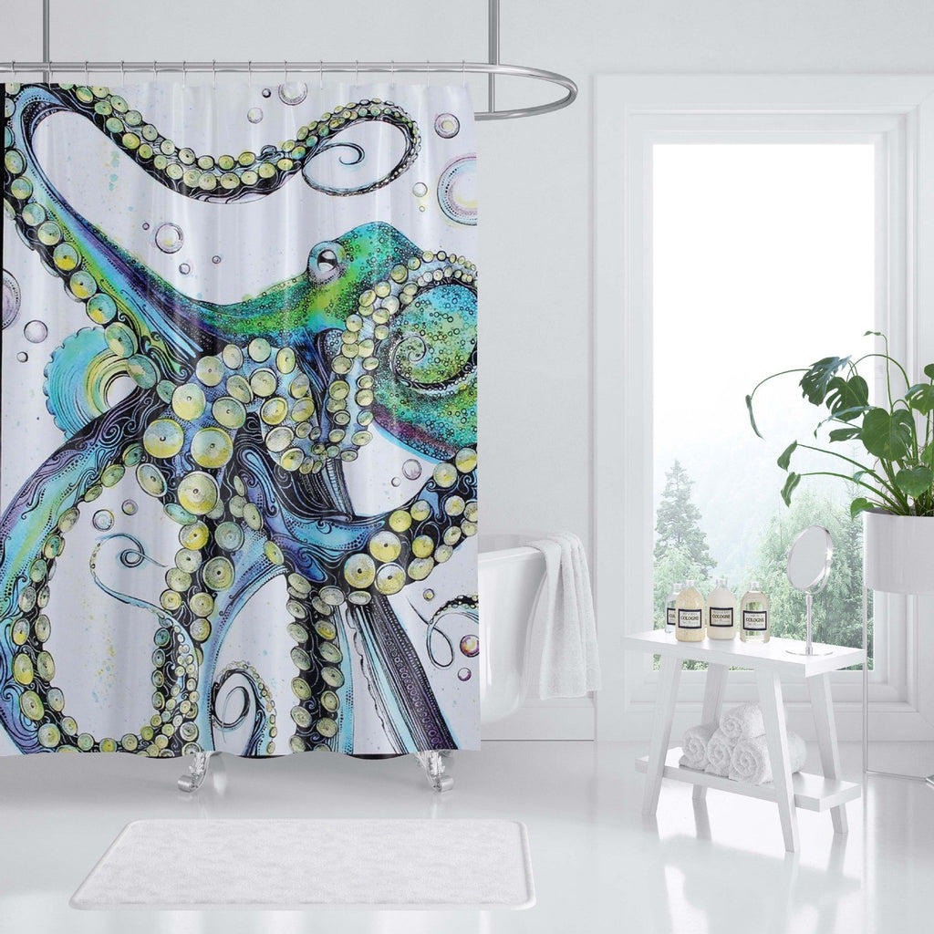 Ocean-Themed Art Shower Curtain