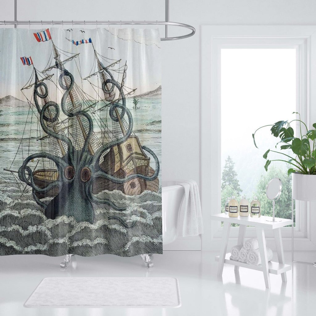 Ocean-Themed Art Shower Curtain