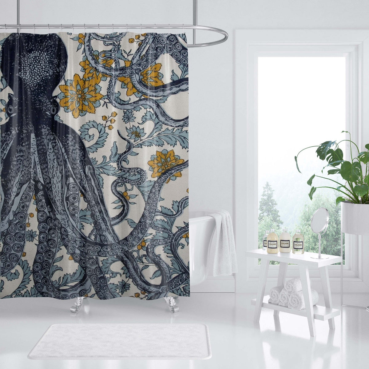 Ocean-Themed Art Shower Curtain
