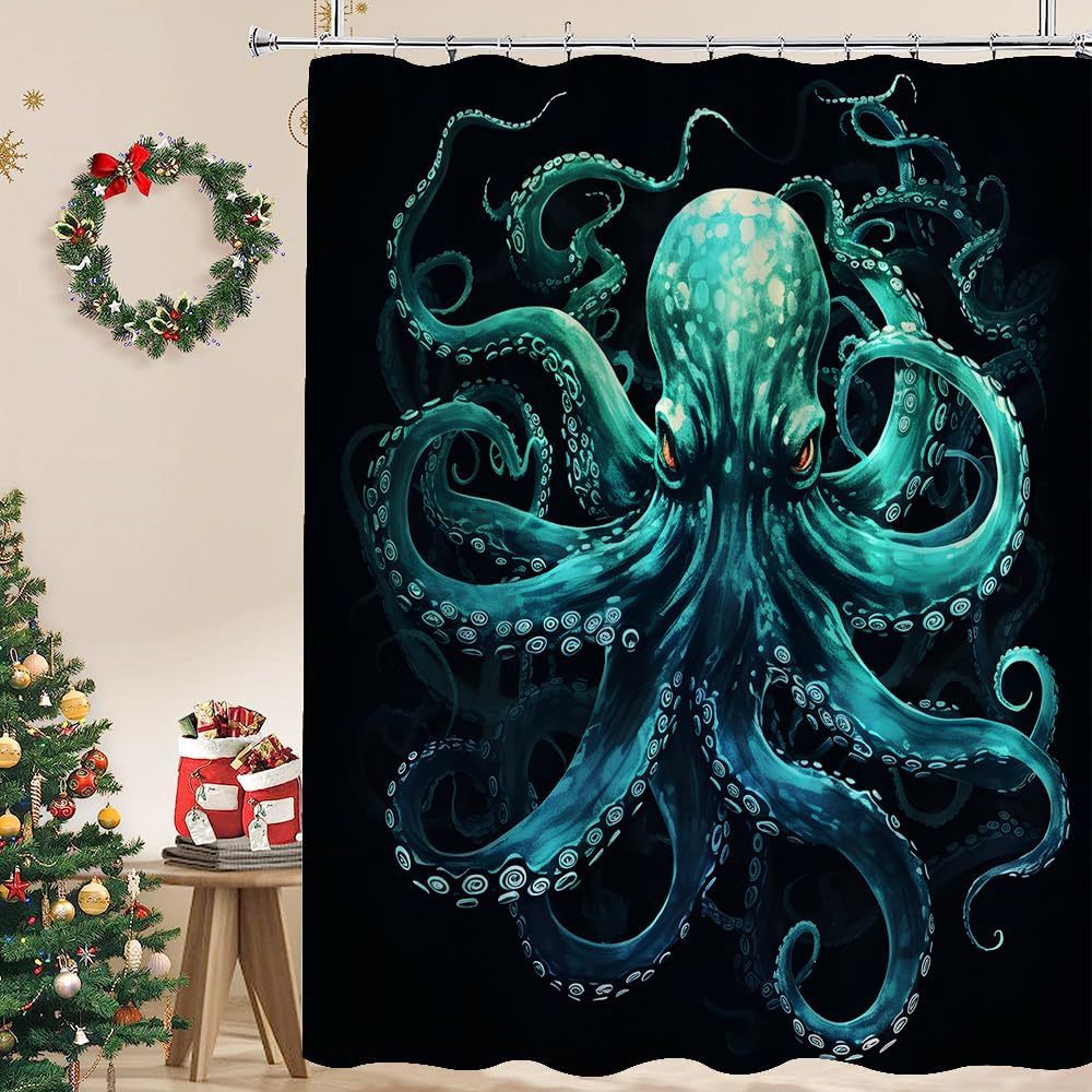 Ocean-Themed Art Shower Curtain