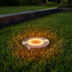 Outdoor Solar Ground Disc Lights for Garden Walkways