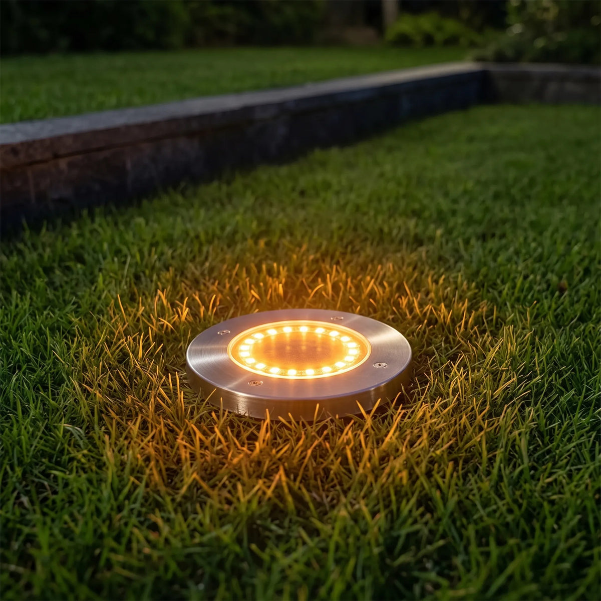 Outdoor Solar Ground Disc Lights for Garden Walkways