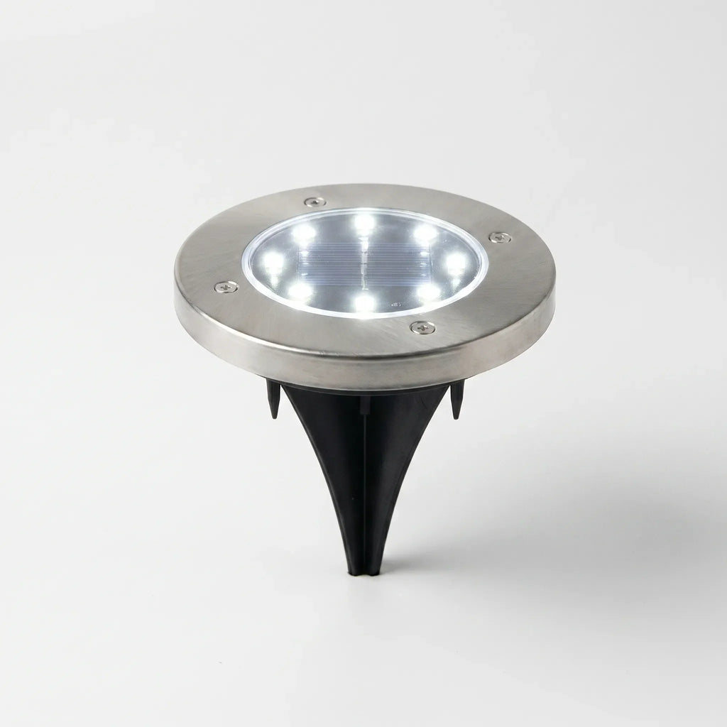 Outdoor Solar Ground Disc Lights for Garden Walkways