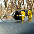 Photochromic Polarised Sports Sunglasses With Night-Enhancing Lenses And Tactical Wrap