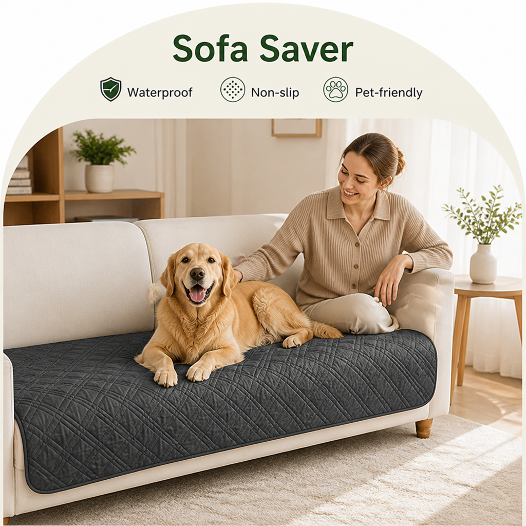 Plaid Water-Repellent & Non-Slip Sofa Seat Cover