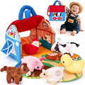 Plush Animal Toys Farm Playset Interactive Learning Fun