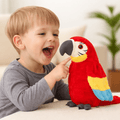Plush Parrot Toy That Talks for Kids Language Skills