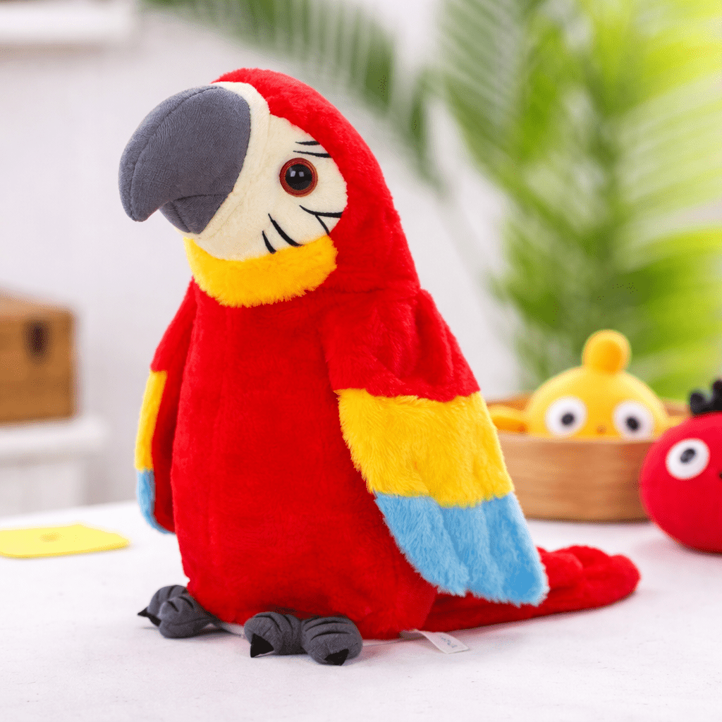 Plush Parrot Toy That Talks for Kids Language Skills