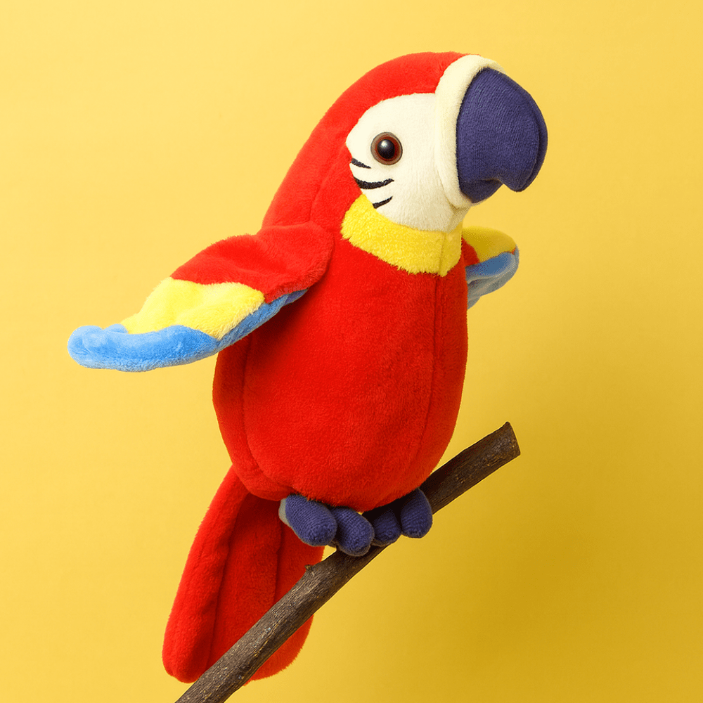 Plush Parrot Toy That Talks for Kids Language Skills