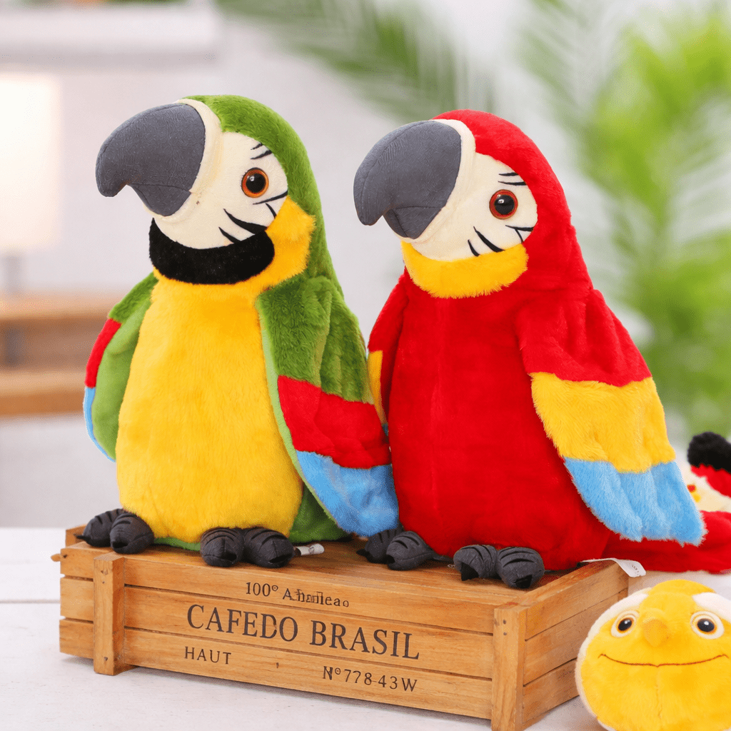 Plush Parrot Toy That Talks for Kids Language Skills