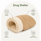 Plush Semi-Enclosed Windproof Pet Sleeping Bag (For Small Cats & Dogs)