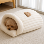 Plush Semi-Enclosed Windproof Pet Sleeping Bag (For Small Cats & Dogs)