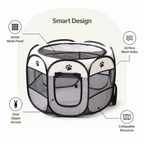Pop-Up & Foldable Mesh Pet Tent (Zippered Doors)
