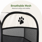 Pop-Up & Foldable Mesh Pet Tent (Zippered Doors)