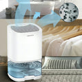 Portable dehumidifier for cellar, crawl space and small bedroom with transparent tank