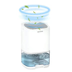Portable dehumidifier for cellar, crawl space and small bedroom with transparent tank