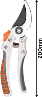 Precision Pruner with Carbon Steel Blade | Cuts Branches Up to 1.9 cm | Ergonomic Soft Grip Handles | Ideal for Gardenin