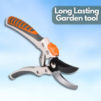 Precision Pruner with Carbon Steel Blade | Cuts Branches Up to 1.9 cm | Ergonomic Soft Grip Handles | Ideal for Gardenin