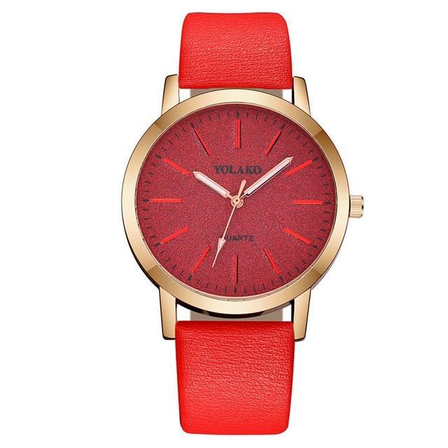 Premium Quality Fashion Women's Simple Watches Geneva Faux Leather Analogue Quartz
