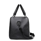 Premium Woven Leather Weekender Bag