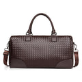 Premium Woven Leather Weekender Bag