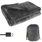 Queen Size Fleece USB Heated Throw, Cordless Portable Energy Saving Blanket