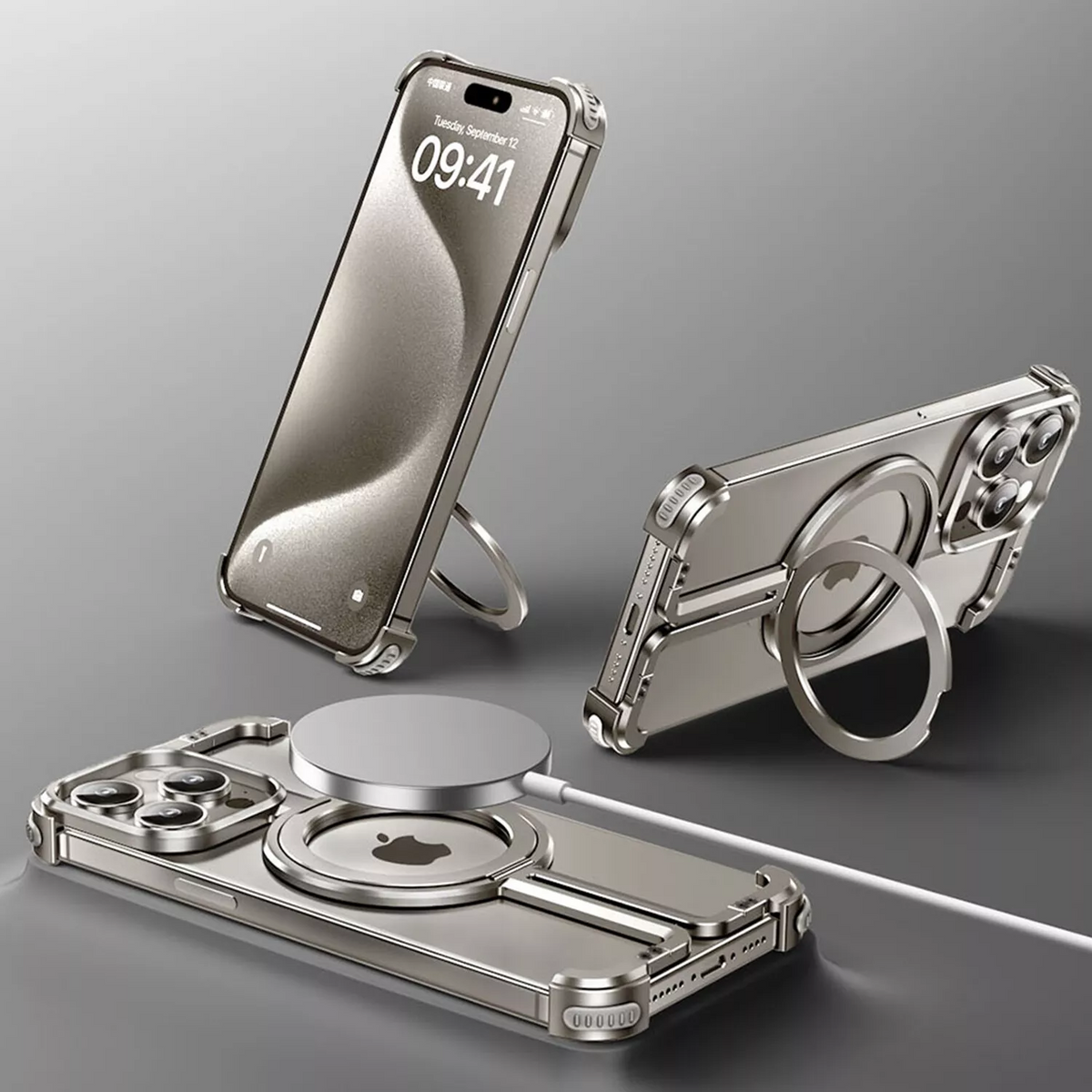 Quellio EvoBorder Borderless MagSafe Case, Aluminium Alloy, Fits iPhone 13-16