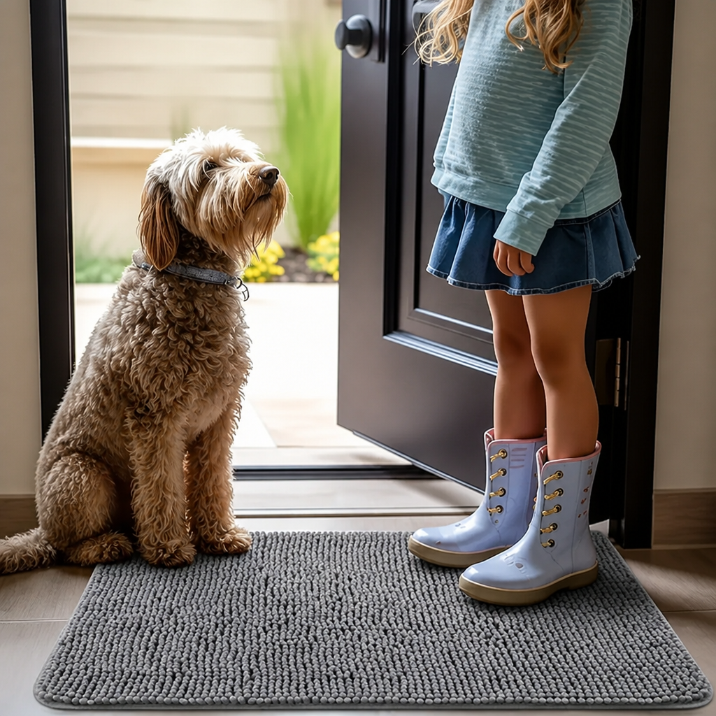 Quick-Dry Microfibre Absorbent & Non-Slip Dog Mat